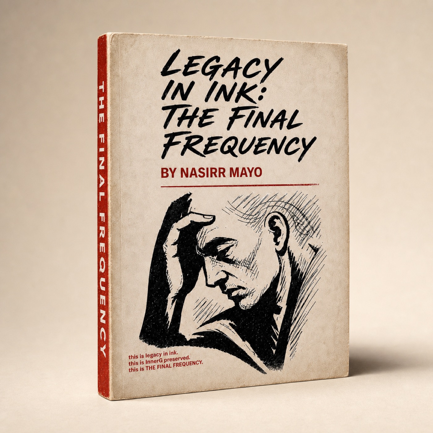 Three-dimensional paperback view of Legacy In Ink: The Final Frequency